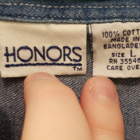 Blue jean button up shirt - Picture 4 of 5